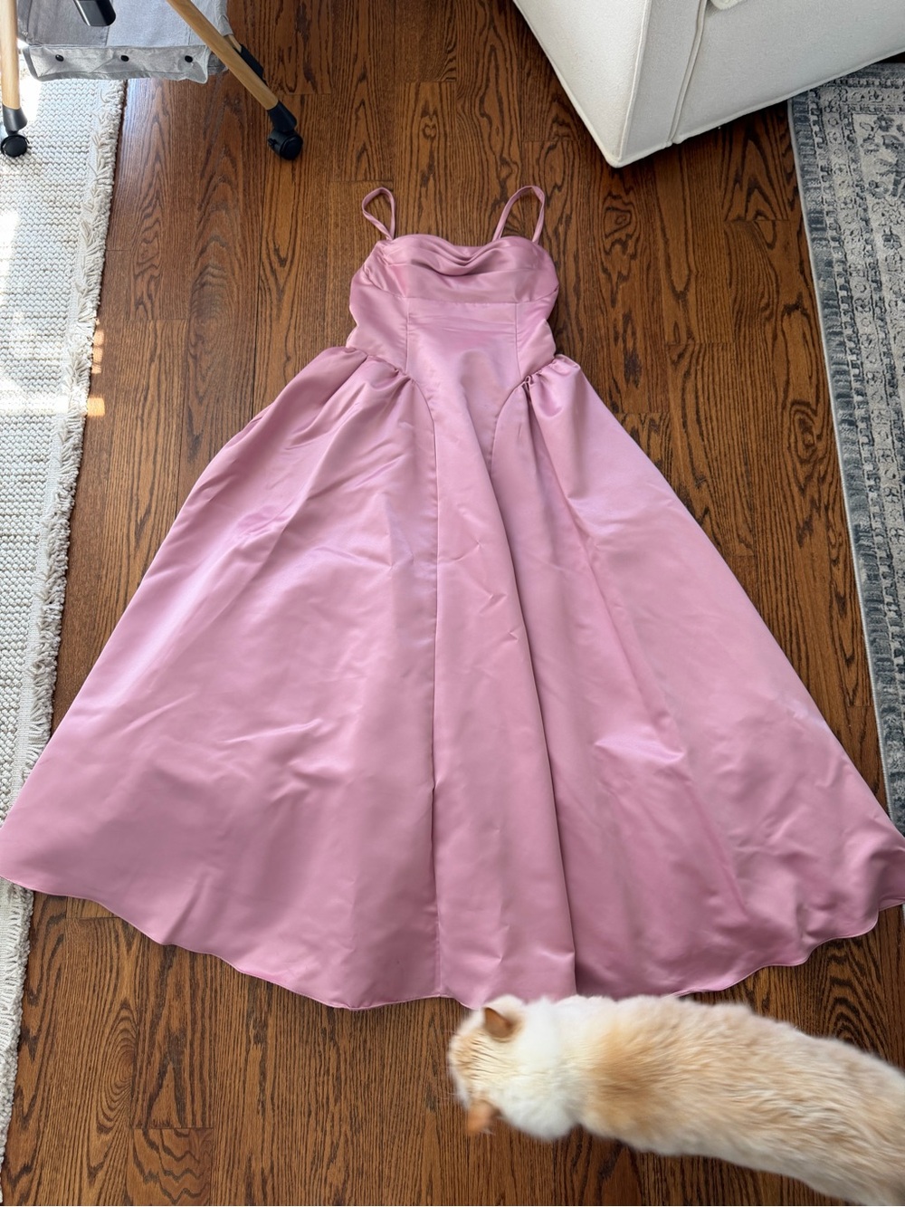 B. Darlin Dusty Rose Satin Dress
